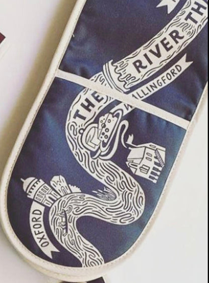 Henley Larder Thames River Mural Oven Glove