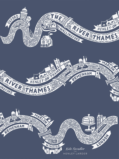 Henley Larder Thames River Mural Oven Glove